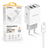 Nabíječka Aligator CHA0043 Smart IC 2x USB 2.4A s USB-C kabelem bílá