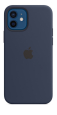 Pouzdro Apple (MHL43ZM/A) Silicone Case (MagSafe) pro Apple iPhone 12/12 Pro námořnicky modré (poškozený blistr)