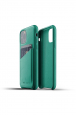 Pouzdro MUJJO Full Leather Wallet Case pro Apple iPhone 11 Pro zelené
