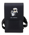 Pouzdro Karl Lagerfeld (KLWBSAKCPMK) Saffiano Metal Logo NFT Wallet Bag černé