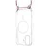 Pouzdro FIXED MagPure Neck pro iPhone 17 s růžovou šňůrkou