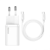 Baseus TZCCSUP-L02 Super Si Quick Nabíječka USB-C 25W + Datový Kabel USB-C  to USB-C 1m White