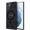 Guess PU Leather 4G Colored Ring MagSafe Zadní Kryt pro Samsung Galaxy S24 Ultra Black