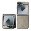 Guess PC/TPU Glitter Flakes Metal Logo Zadní Kryt pro Samsung Galaxy Z Flip 6 Gold