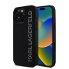 Karl Lagerfeld 3D Rubber Glitter Logo Zadní Kryt pro iPhone 16 Pro Max Black