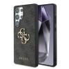 Guess PU 4G Metal Logo Zadní Kryt pro Samsung Galaxy S25 Ultra Grey