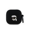 Karl Lagerfeld 3D Logo NFT Karl Head Silikonové Pouzdro pro AirPods 4 Black