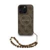 Guess PU Leather 4G Colored Ring Strap MagSafe Zadní Kryt pro iPhone 16 Pro Max Brown