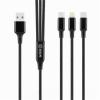 OBAL:ME 3v1 AllConnect Fast Charge USB-A/USB-C, Lightning, Micro-USB Kabel 1.2m Black