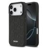 DKNY PU Leather Grid Pattern Magsafe Zadní Kryt pro iPhone 17 Pro Black