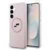 Karl Lagerfeld Liquid Silicone K&CH Heads MagSafe Zadní Kryt pro Samsung Galaxy S25 FE Pink