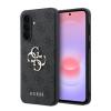 Guess PU 4G Metal Logo Zadní Kryt pro Samsung Galaxy A37 Grey