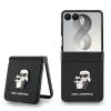 Karl Lagerfeld PU Saffiano Karl and Choupette Zadní Kryt pro Samsung Galaxy Z Flip 8 Black