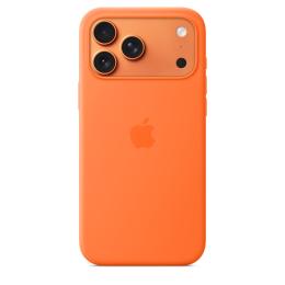 iPhone 17 Pro Max Silicone Case w MS – Orange / SK