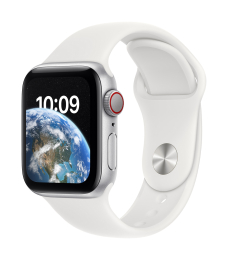 Apple Watch SE Cell/40mm/Silver/Sport Band/White