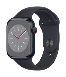 Apple Watch S8 Cell/45mm/Midnight/Sport Band/Midnight