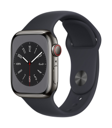 Apple Watch S8 Cell/45mm/Graphite/Sport Band/Midnight