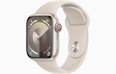 Apple Watch S9 Cell/45mm/Starlight/Sport Band/Starlight/-M/L