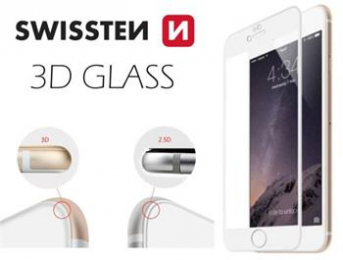 Swissten Tvrzené Sklo 3D H pro Apple iPhone 6/6S Plus bílé