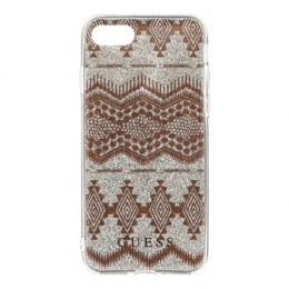 Pouzdro Guess Ethnic Chic Stripes 3D TPU iPhone 7 růžové