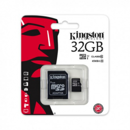 Kingston microSDHC 32GB UHS-I U1 + adaptér SDC10G2/32GB