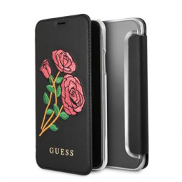 Pouzdro Guess Flower Desire Book pro Apple iPhone X (GUFLBKPXEROBK) černé
