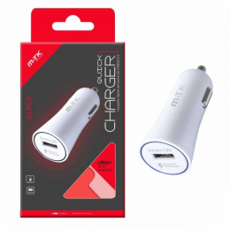 Nabíječka do auta Aligator s podporou Quick Charge 3.0 a USB výstupem s 2A bílá