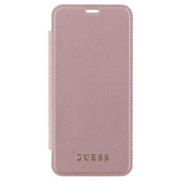 Pouzdro Guess (GUFLBKPSEIGLTRG) Iridescent Book pro Apple iPhone 5/5S/SE růžové