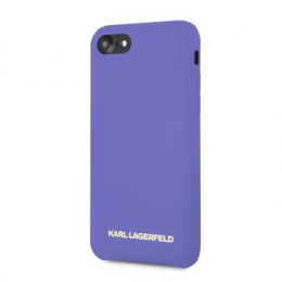 Pouzdro Karl Lagerfeld (KLHCI8SLVOG) Silicone Case Gold Logo pro Apple iPhone 7/8 fialové