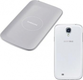 Bezdrátová nabíječka Samsung EP-WI950EW + kryt pro Samsung Galaxy S4 šedý 