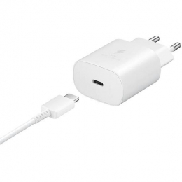 Nabíječka Samsung EP-TA845EWE + EP-DW767JWE 45W USB-C + kabel bílá