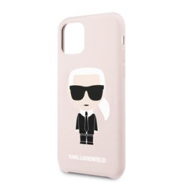 Pouzdro Karl Lagerfeld (KLHCN65SLFKPI) Silicone pro Apple iPhone 11 Pro Pink