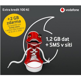 Vodafone SIM karta 100 Kč kredit předplacená na karta na data