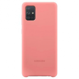 Pouzdro Samsung (EF-PA715TPE) Silicone Cover pro Samsung A715F Galaxy A71 růžové