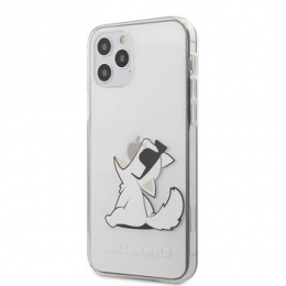 Pouzdro Karl Lagerfeld (KLHCP12LCFNRC) Choupette Eat pro Apple iPhone 12 Pro MAX čiré