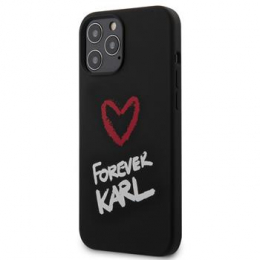 Pouzdro Karl Lagerfeld (KLHCP12LSILKRBK) Forever Silicon pro Apple iPhone 12 Pro MAX černé
