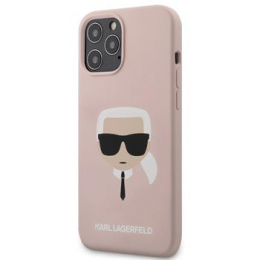 Pouzdro Karl Lagerfeld (KLHCP12LSLKHLP) Heads Silicon pro Apple iPhone 12 Pro MAX růžové