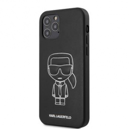 Pouzdro Karl Lagerfeld (KLHCP12MPCUIKWH) PU Embossed pro Apple iPhone 12 a 12 Pro černé