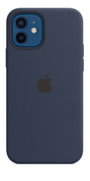 Pouzdro Apple (MHL43ZM/A) Silicone Case (MagSafe) pro Apple iPhone 12/12 Pro námořnicky modré (poškozený blistr)