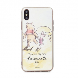 Pouzdro Disney s motivem medvídek Pu pro Apple iPhone X/Xs bílé