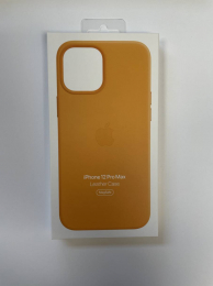 Pouzdro Apple (MHKC3ZM/A) Leather Case (MagSafe) pro Apple iPhone 12/12 Pro měsíčkově oranžová 
