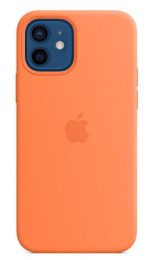 Pouzdro Apple (MHKY3ZM/A) Silicone Case (MagSafe) pro Apple iPhone 12/12 Pro kumkvatově oranžové