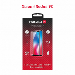 Swissten Tvrzené sklo Full Glue (Case Friendly) pro Xiaomi Redmi 9C černé