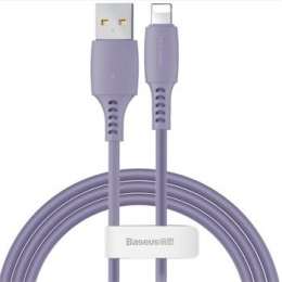 Datový kabel Baseus (CALDC-05) USB-A/lightning 1.2m Colorful 2.4A fialový