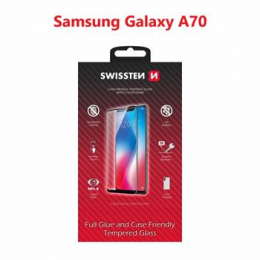 Tvrzené sklo Swissten Full Glue Color Frame pro Samsung Galaxy A70 černé