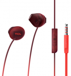 Sluchátka TCL SOCL200 s 3.5 mm jack konektorem červená