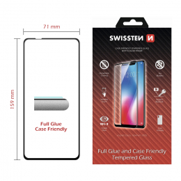 Swissten Tvrzené sklo Full Glue (Case Friendly) pro Samsung A217F Galaxy A21s černé