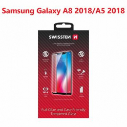 Tvrzené sklo Swissten Full Glue Color Frame pro Samsung Galaxy A5 2018 černé