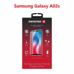 Tvrzené sklo Swissten Full Glue Color Frame pro Samsung Galaxy A02s černé