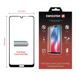 Tvrzené sklo Swissten Full Glue Color Frame pro Huawei Y6 2019 černé